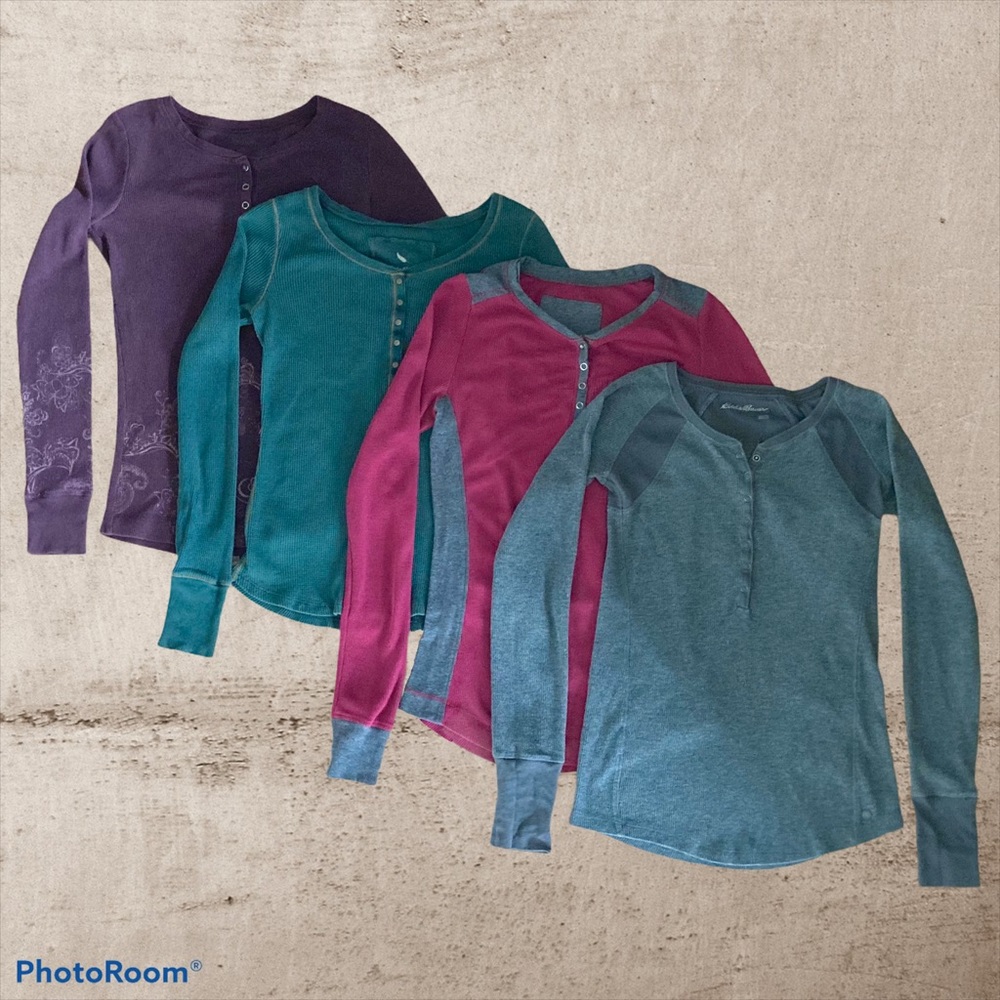 LOT of 4 thermal henleys